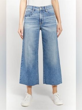 OAT New York Wide Leg Crop Jeans in Light Blue